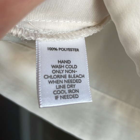 Loft Flowy Cream Top with Floral Embellishments - Picture 3 of 4